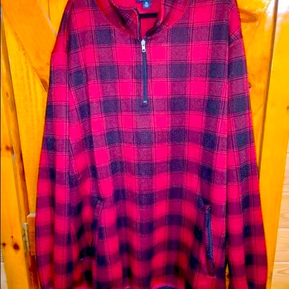 Mens red plaid shirt/jacket